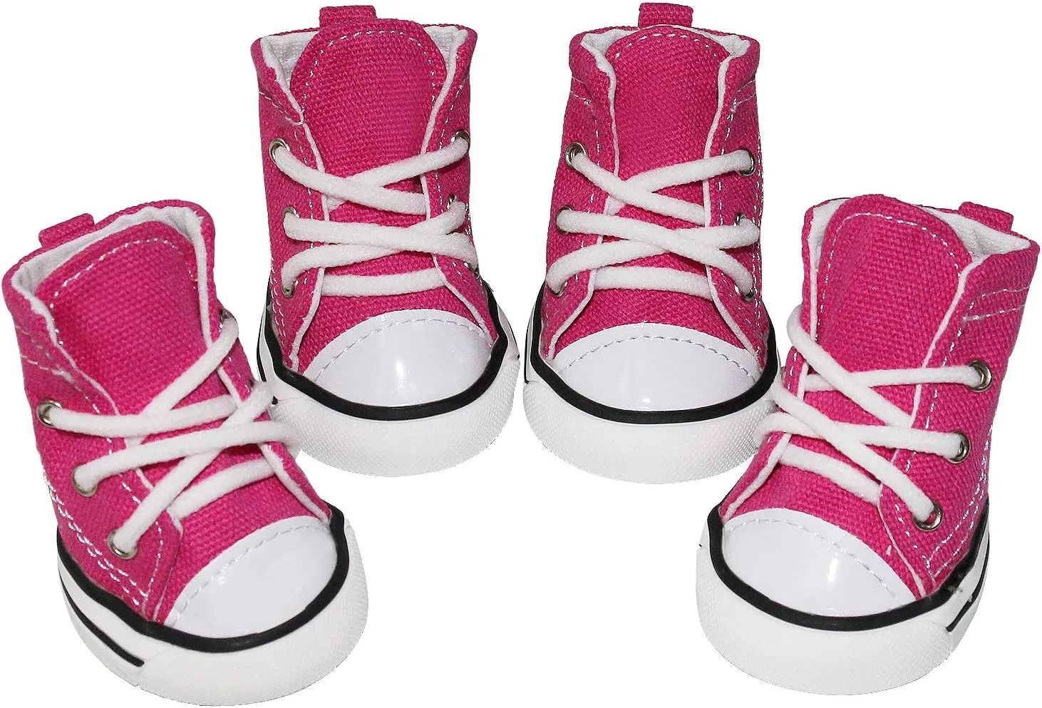 Pet Dog Shoes, Puppy Canvas Sport Shoes Sneaker Boots, Non Slip Causal Shoes Dog & Cat Paw Protective Cover for Outdoor Walking, Sports and Hot Pavement, 4pcs
