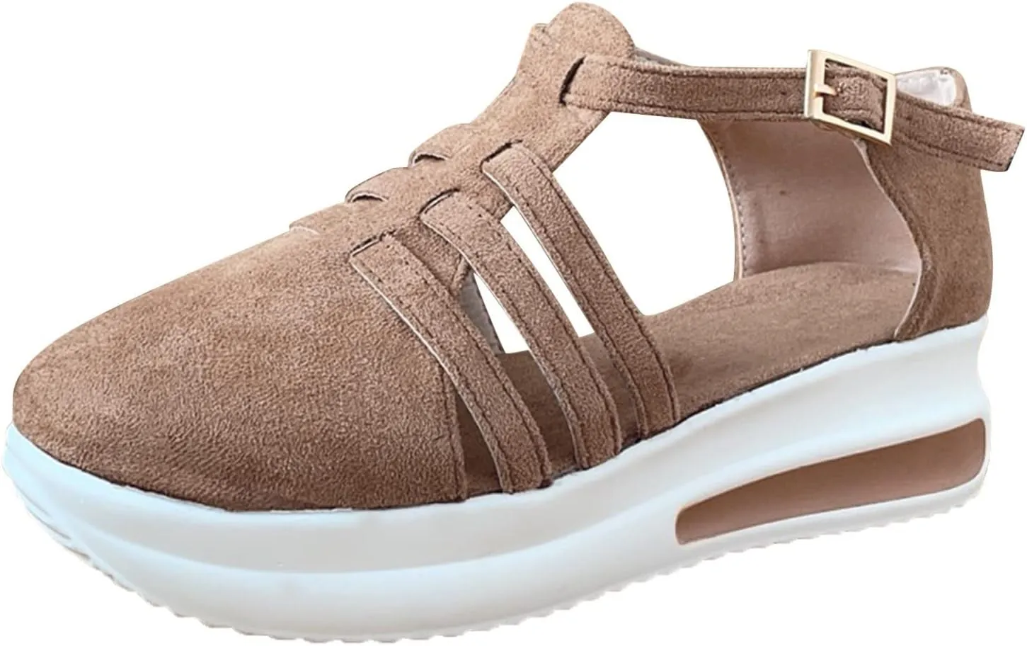 Platform Sandals Women Wedge Backstrap Cork Sole Casual Summer Slides Non-Slip Rubber Outsole 2025 Spring and Summer Vacation