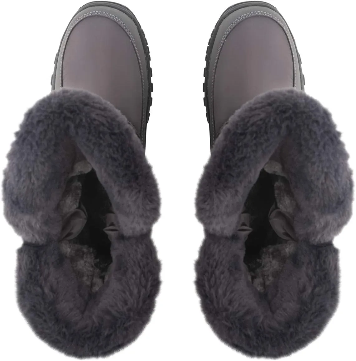 POLAR Womens Memory Foam Twin Zip Opening Pull On Nylon Waterproof Thick Faux Fur Lined Winter Rain Snow Boots