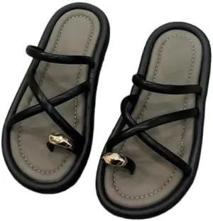 Popular Internet celebrities versatile beach wear 2025 summer new cool slippers light fashion Roman sandals slippers