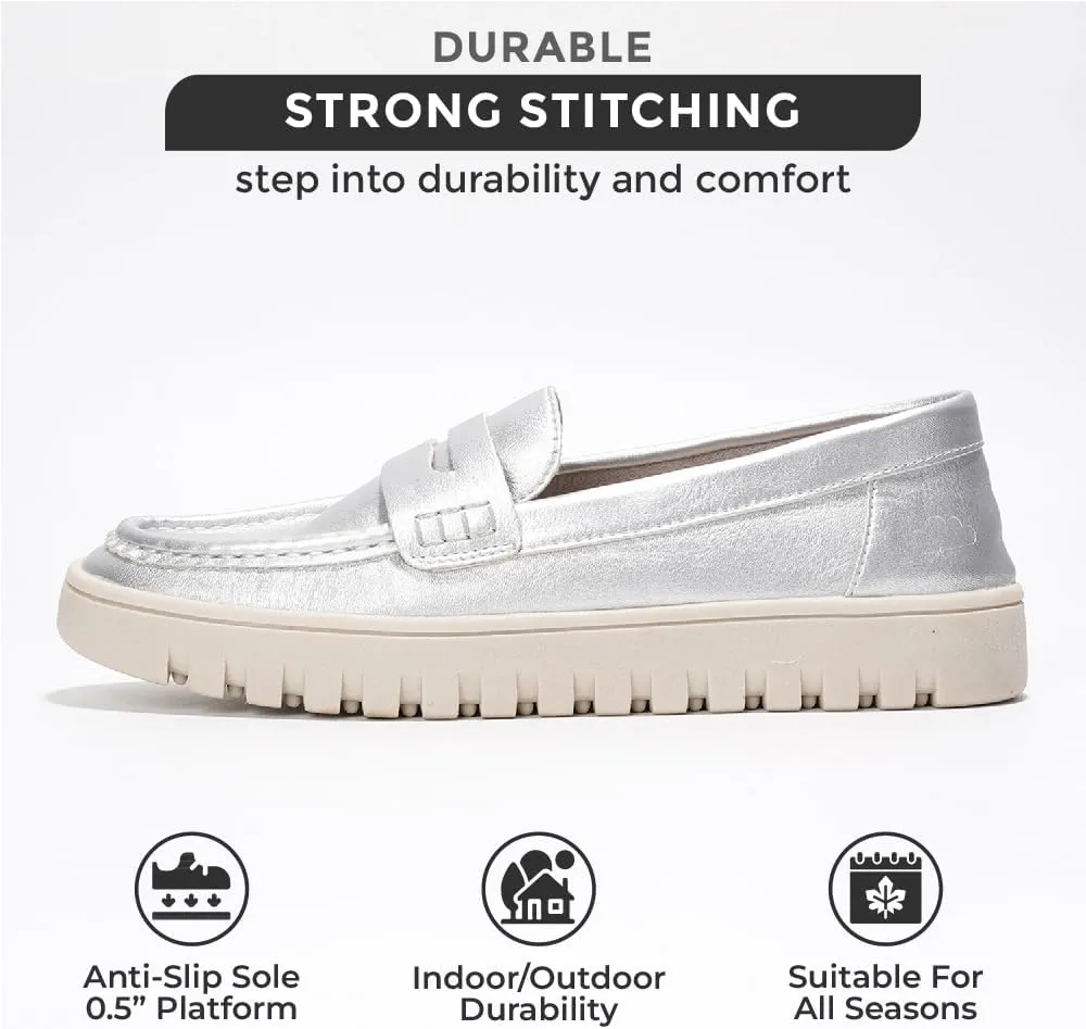 Project Cloud Genuine Leather Shoes for Women - Comfortable Womens Shoes with Memory Foam - Non Slip Womens Footwear Flexible Sole - Women's Fashion Sneakers for 2025