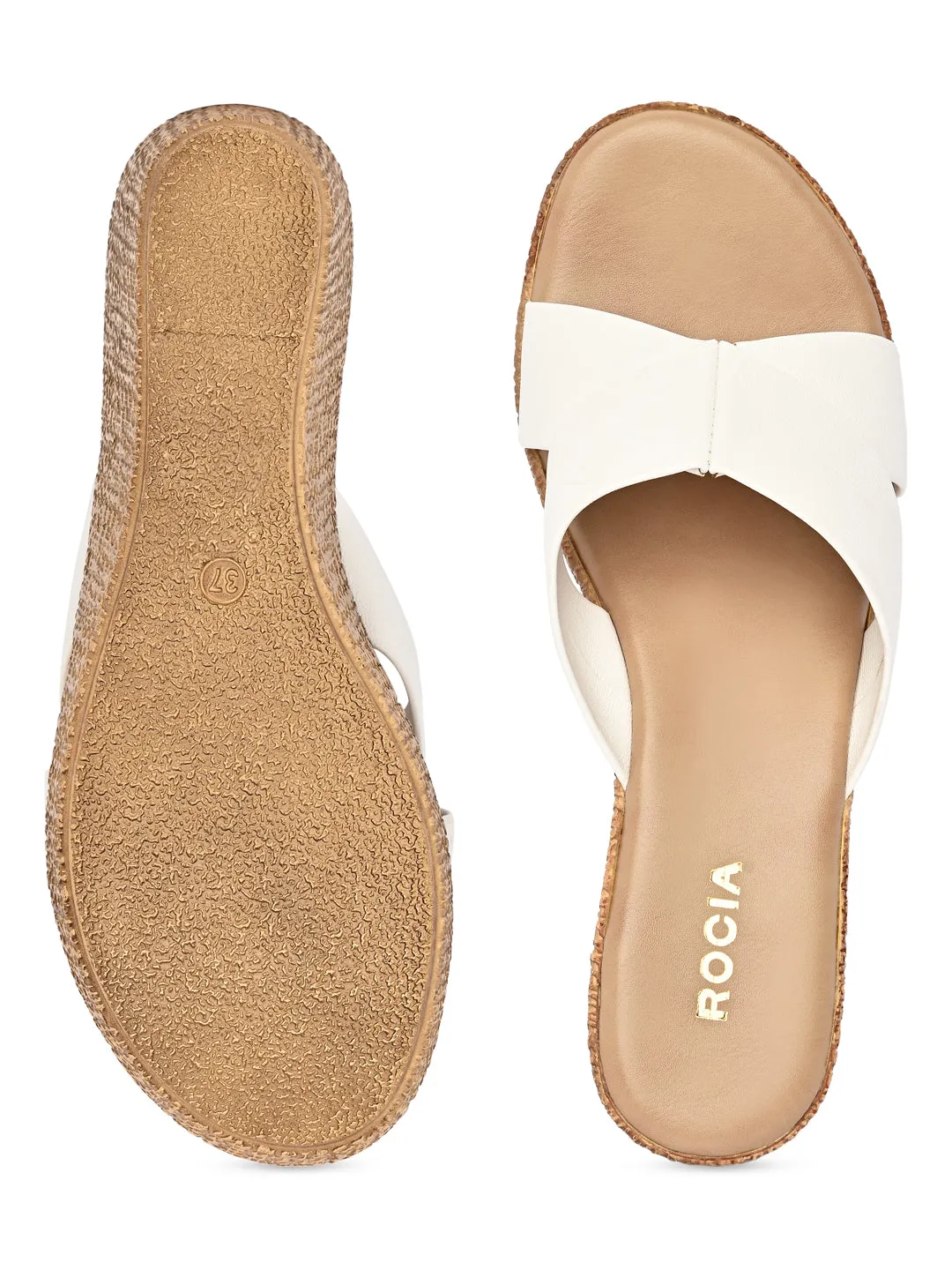 Rocia By Regal White Women Casual Platform Sandals