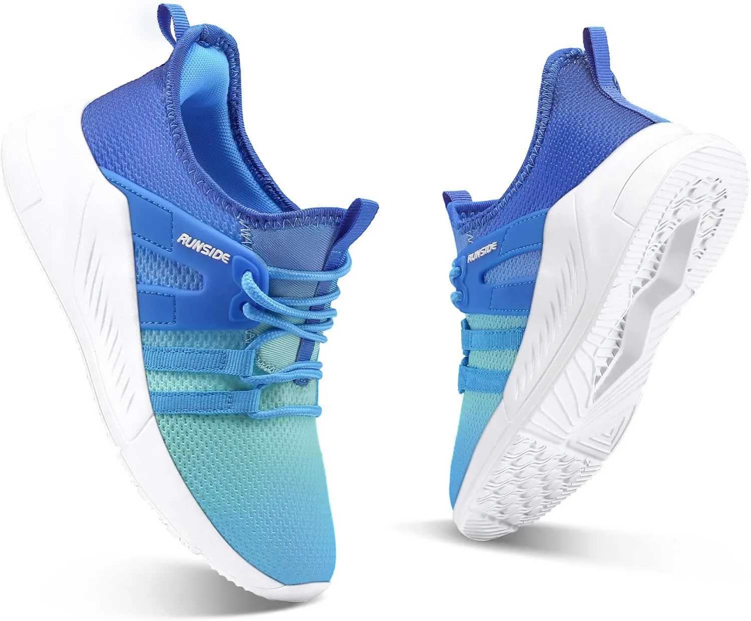 RUNSIDE Boys Girls Tennis Shoes Kids Lightweight Breathable Sneakers Lace-up Running Athletic Shoes for Toddler/Little Kid/Big Kid