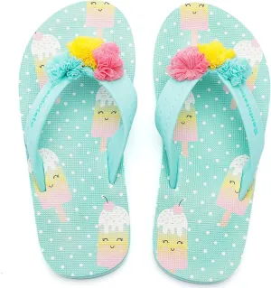 Saidoteto Boys Girls Flip Flops Child Summer Slip-on Thong Sandals Beach Pool Water Shoes(Little/Big Kid)