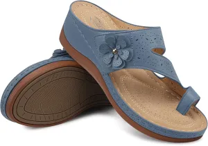 SHIBEVER Platform Flip Flops for Women: Comfortable Sandals for Women Dressy - Walking Summer Slip on Bunion Sandals