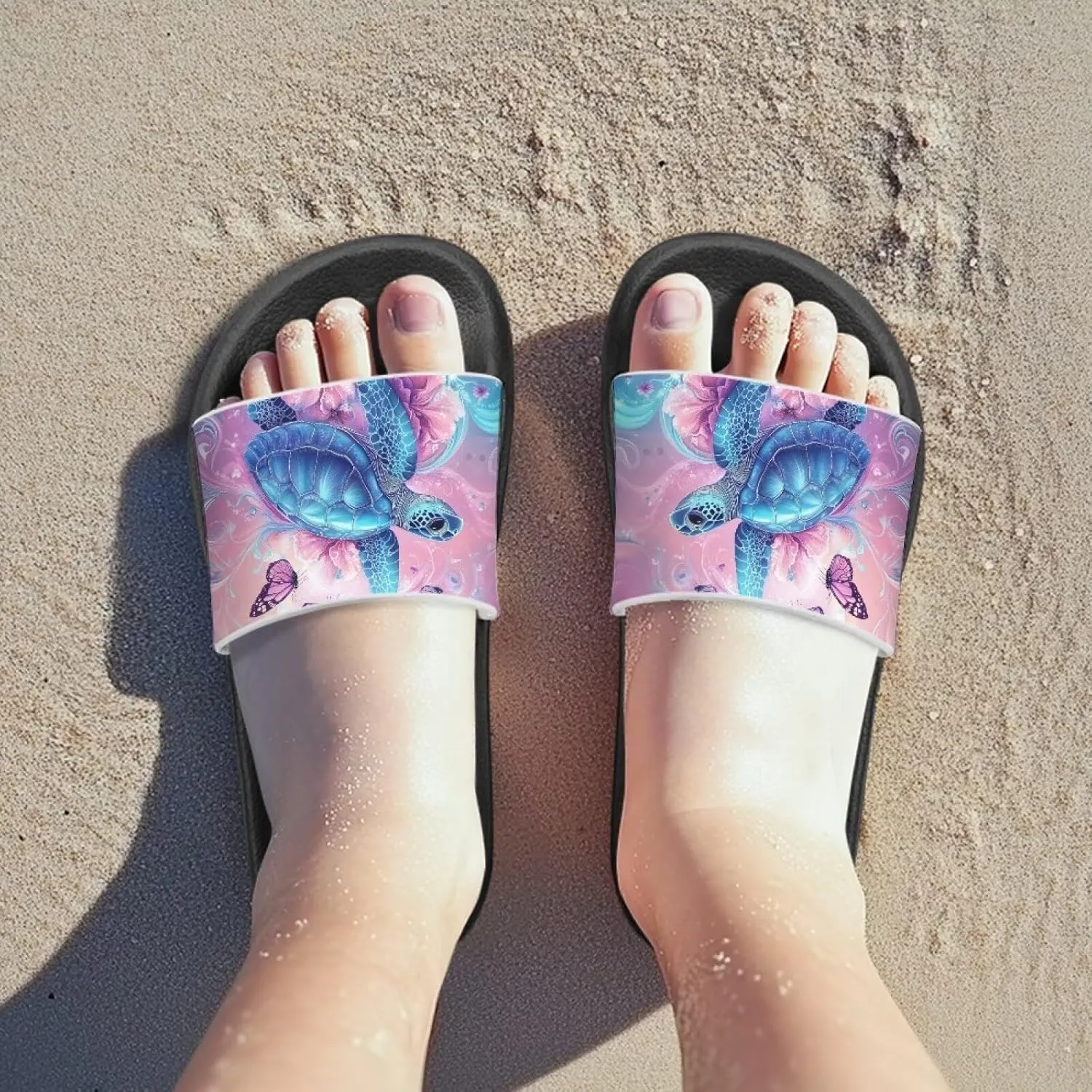 Slides for Boys Girls Quick Drying Kids Slides Sandals Non-Slip