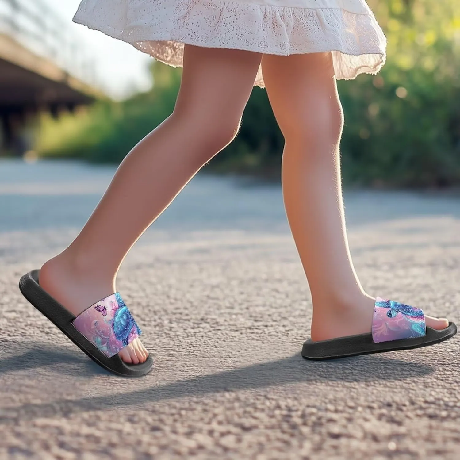 Slides for Boys Girls Quick Drying Kids Slides Sandals Non-Slip