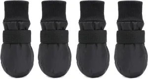 Soft Sole Waterproof Winter Dog Boots - Anti-Slip Paw Protector Puppy Shoes for Winter, Snowy Day, Perfect Dog Booties Outdoor (Large: 3 1/2" Length)