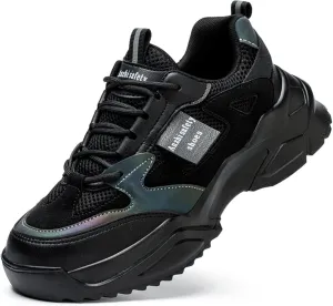 Steel Toe Work Boots for Women Waterproof Lightweight Slip-on Safety Shoes Industrial Construction Outdoor Sneakers