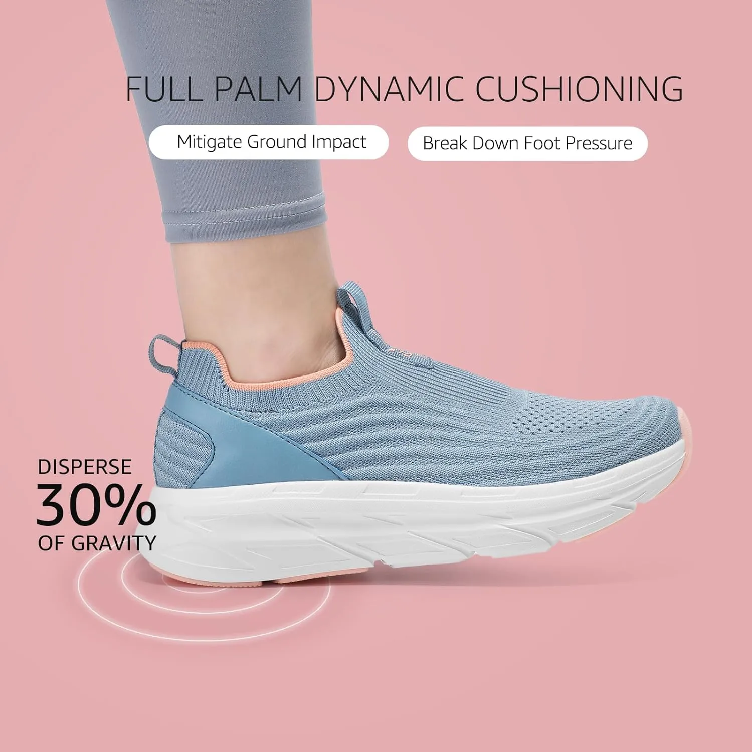 STQ Women's Slip on Sneakers Wide Toe Box Walking Tennis Shoes Cushion Sole Comfortable Orthopedic Arch Support Breathable Plantar Fasciitis Non-Slip Athletic Gym Workout Shoe