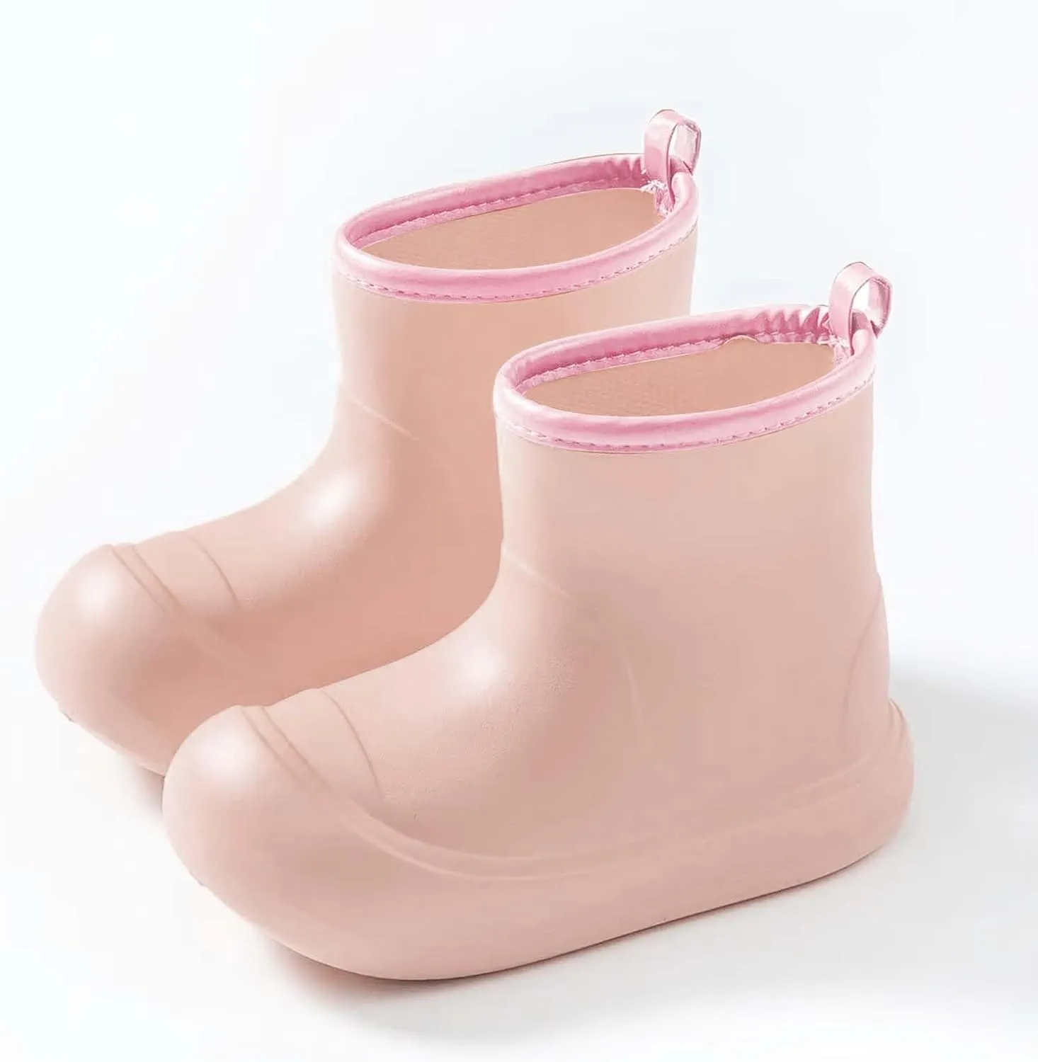 Toddler Baby Rain Boots Easy-on Soft Sole Anti Slip Lightweight Water-proof Garden Shoes Outer Snow Boots Toddler Girl