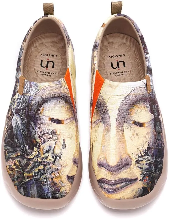 UIN Women's Art Painted Travel Shoes Slip On Casual Knit Loafers Lightweight Comfort Fashion Sneaker Constellation Toledo Ⅰ