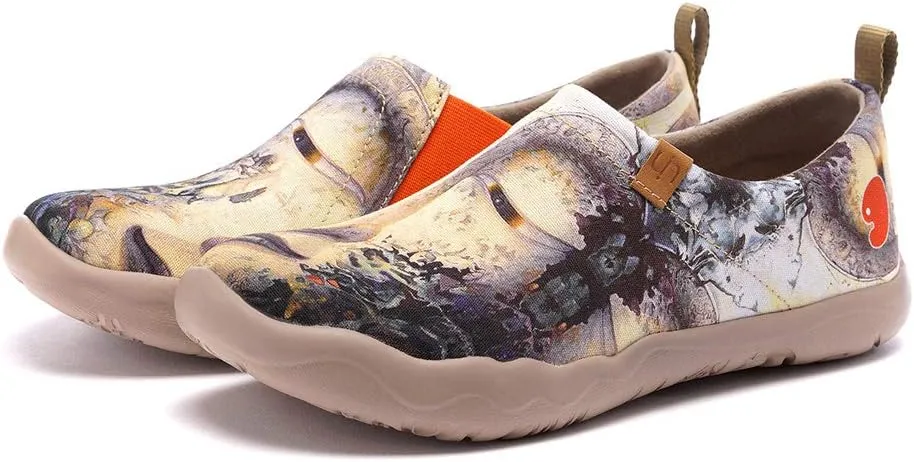 UIN Women's Art Painted Travel Shoes Slip On Casual Knit Loafers Lightweight Comfort Fashion Sneaker Constellation Toledo Ⅰ