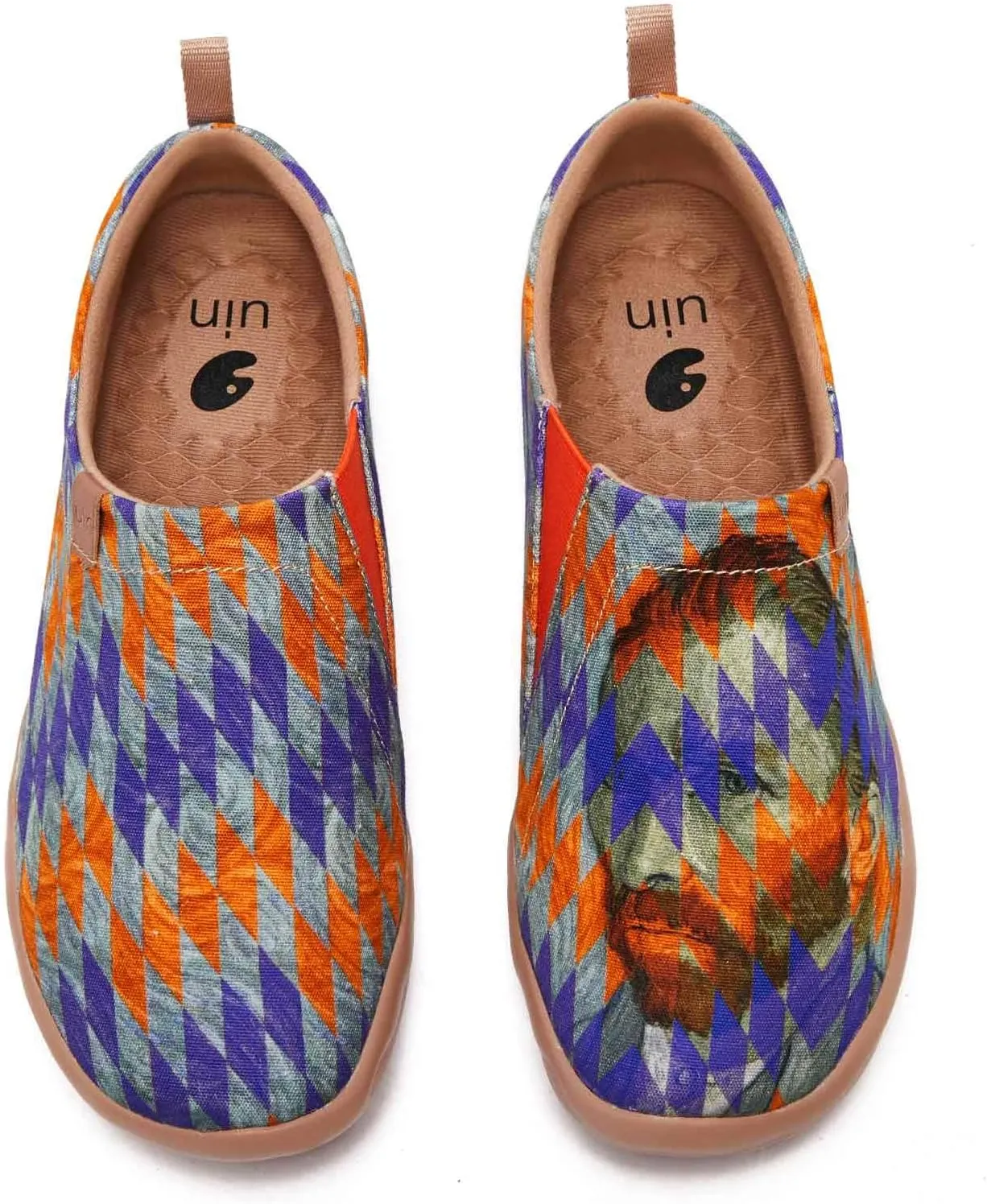 UIN Women's Art Travel Slip-On Shoes Casual Lightweight Breathable Flats Comfortable Loafers