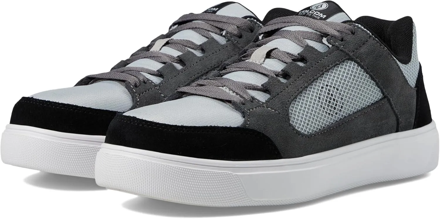 Volcom® Evolve EH Comp Toe Men Shoes – Suede and Leather Upper – Soft Insole – Memory Foam Cushioning Grey/White/Black 11 W