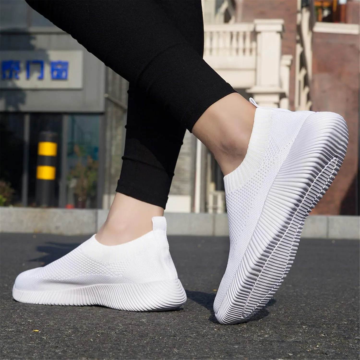 WILLFUN Women’s Mesh Walking Shoes-Slip On Breathable Sock Sneakers Lady's Flexible Lightweight Casual Athletic Easy Shoes