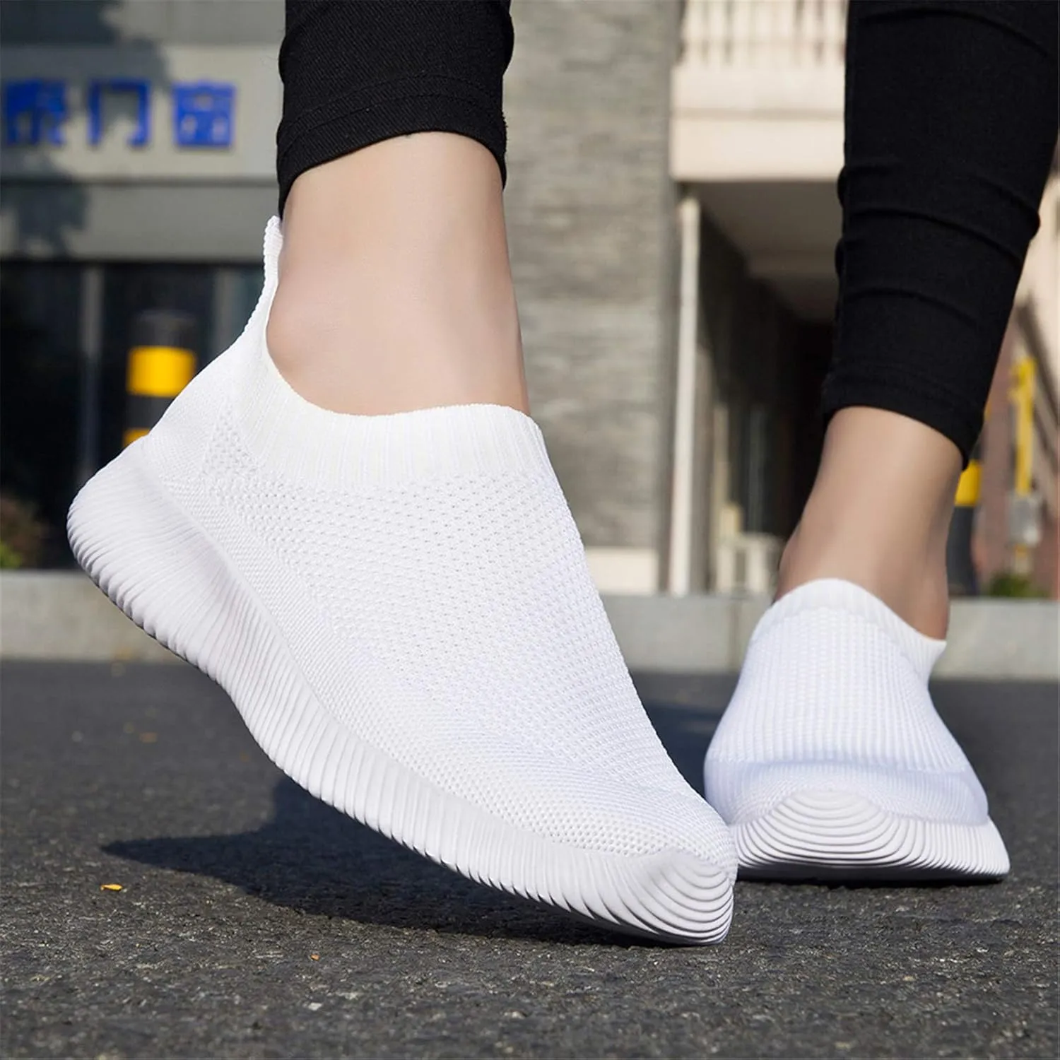 WILLFUN Women’s Mesh Walking Shoes-Slip On Breathable Sock Sneakers Lady's Flexible Lightweight Casual Athletic Easy Shoes