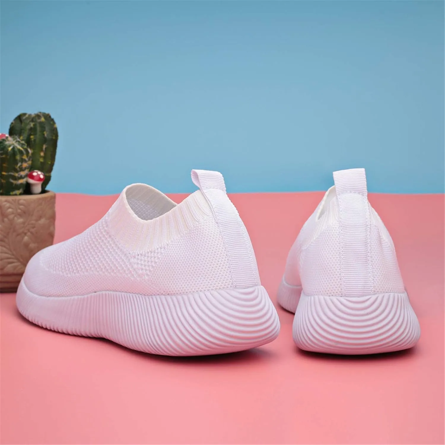 WILLFUN Women’s Mesh Walking Shoes-Slip On Breathable Sock Sneakers Lady's Flexible Lightweight Casual Athletic Easy Shoes