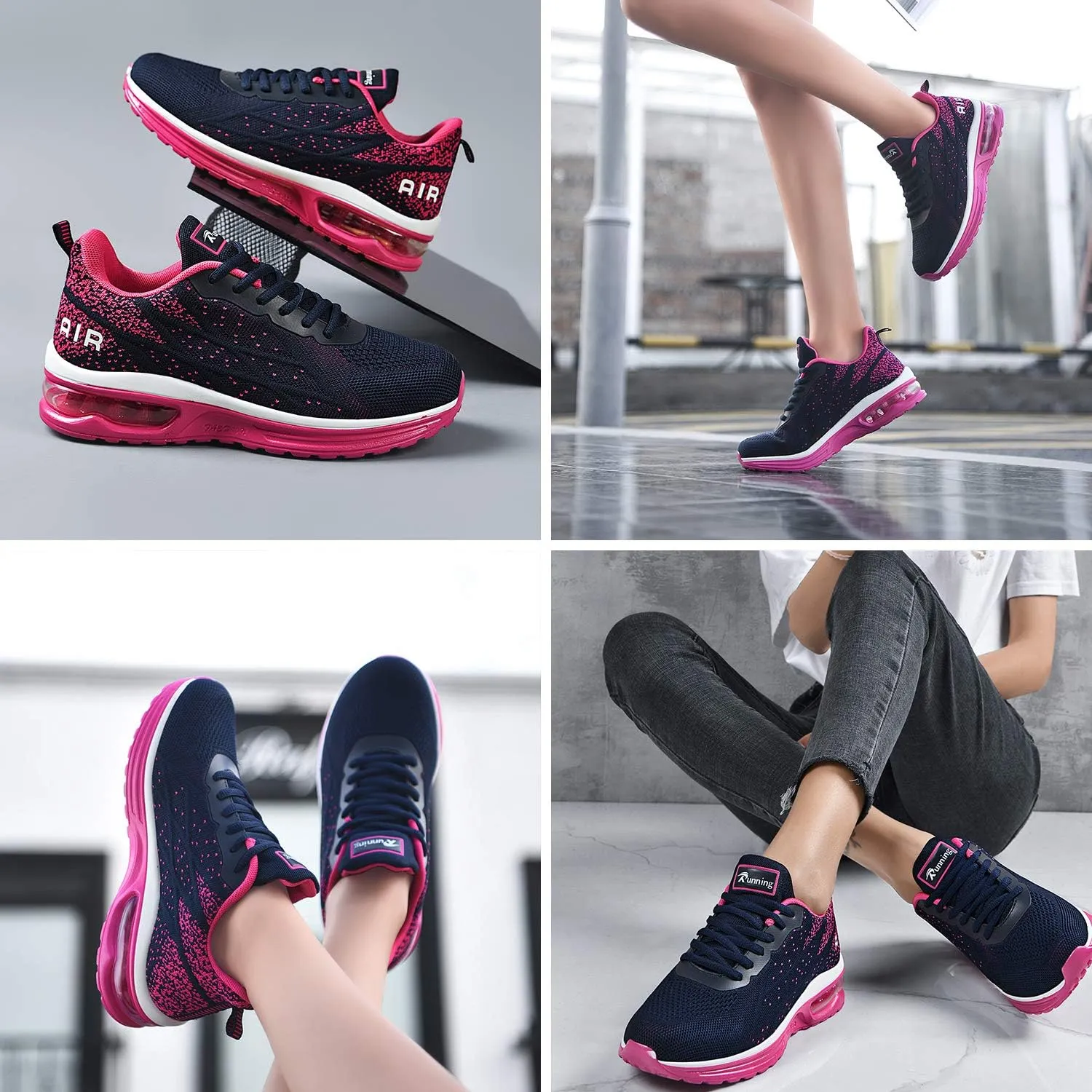 Women's Athletic Tennis Running Sneakers Lightweight Sport Gym Jogging Breathable Fashion Walking Shoes(US 5.5-10)