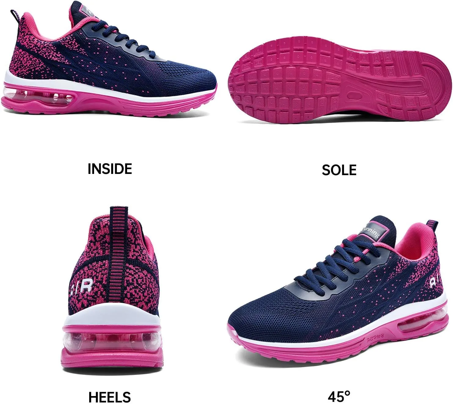 Women's Athletic Tennis Running Sneakers Lightweight Sport Gym Jogging Breathable Fashion Walking Shoes(US 5.5-10)