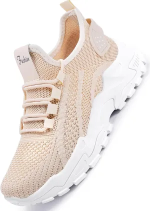 Women’s Casual Sneakers Slip-Resistant Lightweight Breathable Shoes for Walking, Gym, Travel | Flexible Sock Design with Abrasion-Resistant Sole