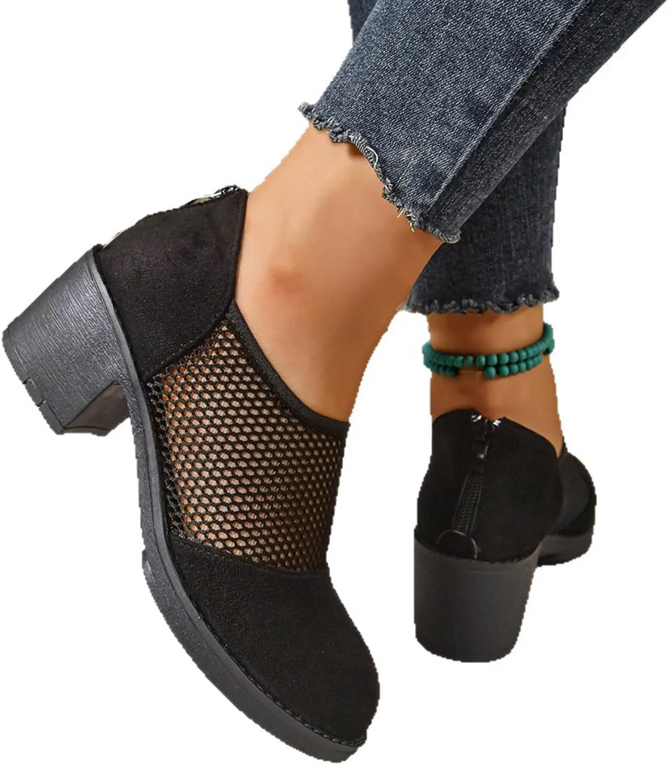 Womens Heeled Sandals Wide Width Hollow Out Closed Toe Shoes Fashion Wedge Platforms Comfortable Walking Breathable
