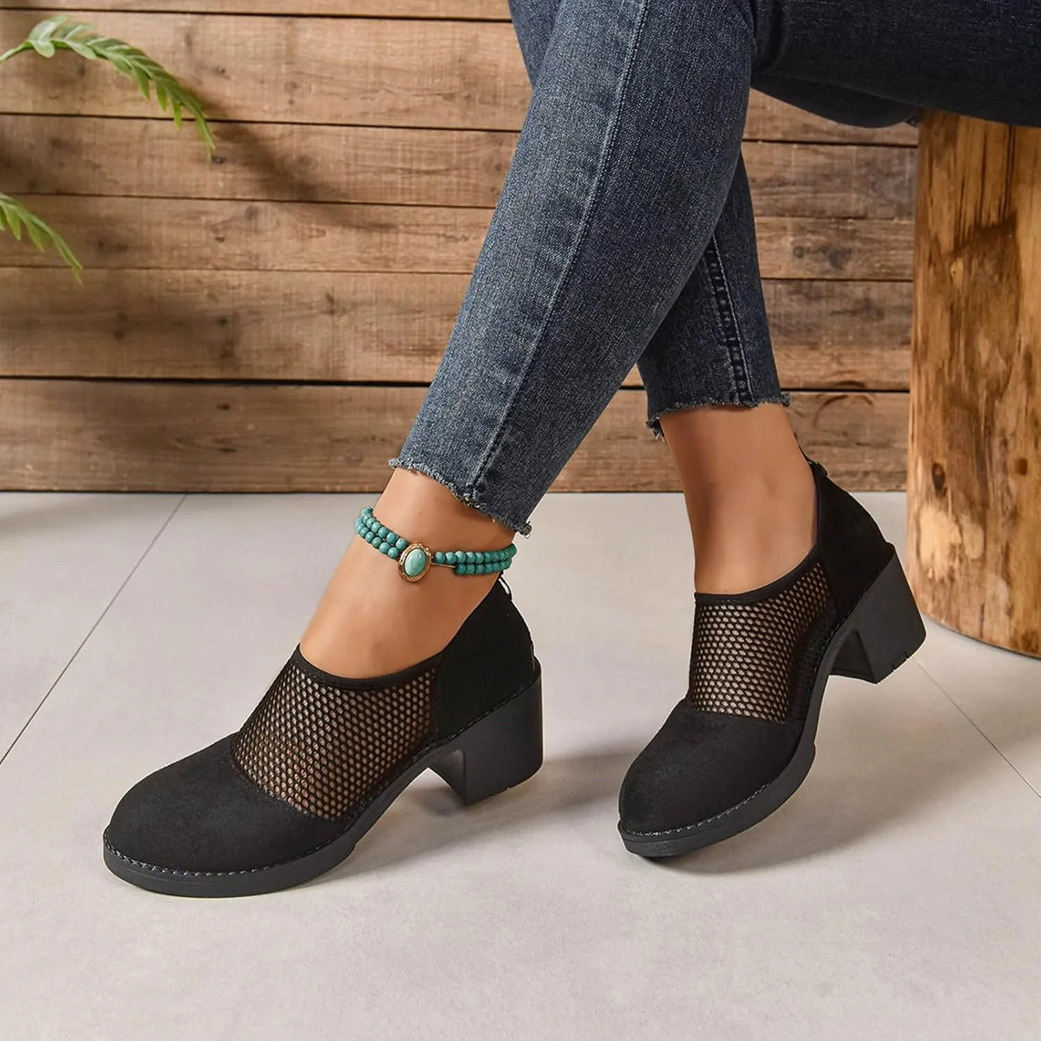 Womens Heeled Sandals Wide Width Hollow Out Closed Toe Shoes Fashion Wedge Platforms Comfortable Walking Breathable