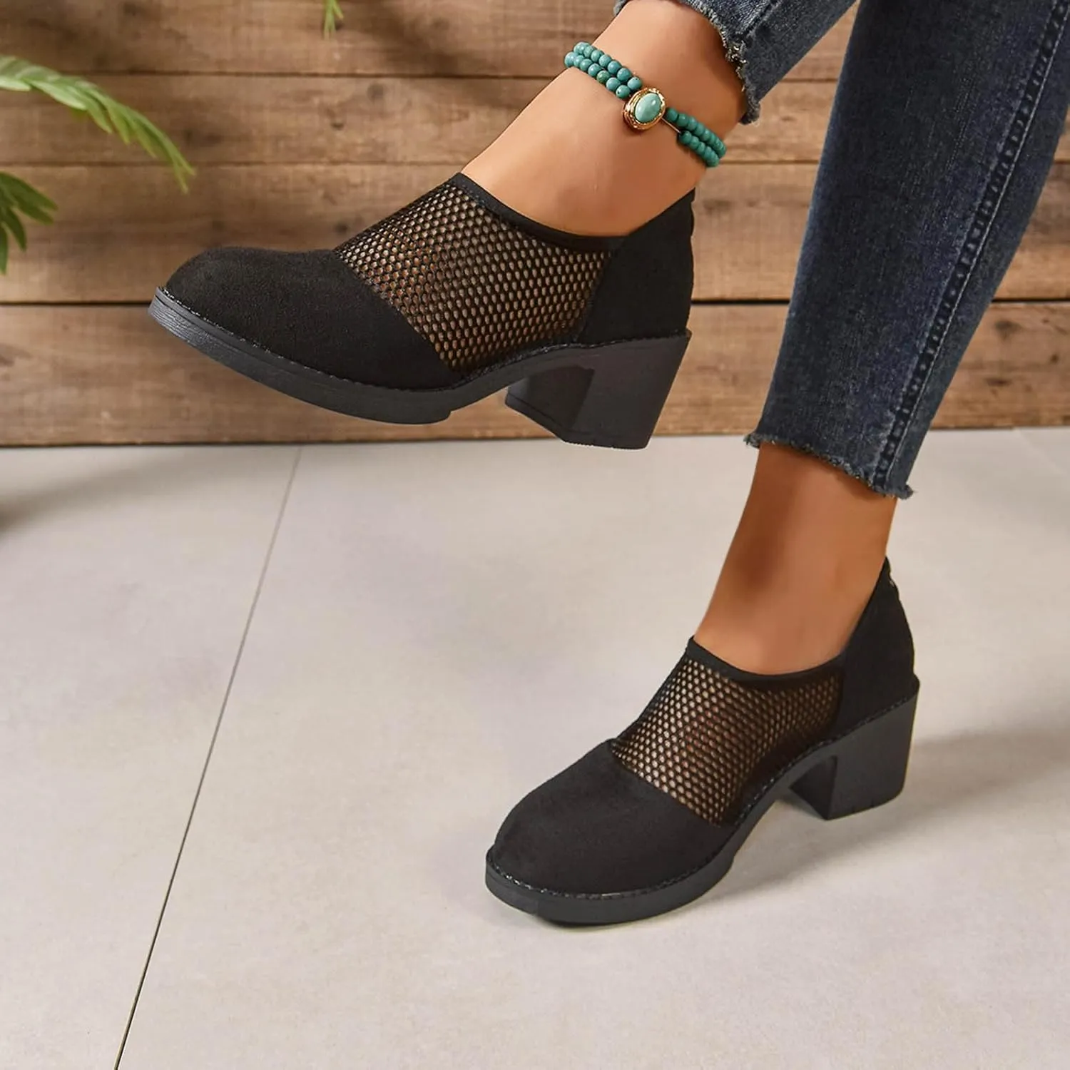 Womens Heeled Sandals Wide Width Hollow Out Closed Toe Shoes Fashion Wedge Platforms Comfortable Walking Breathable