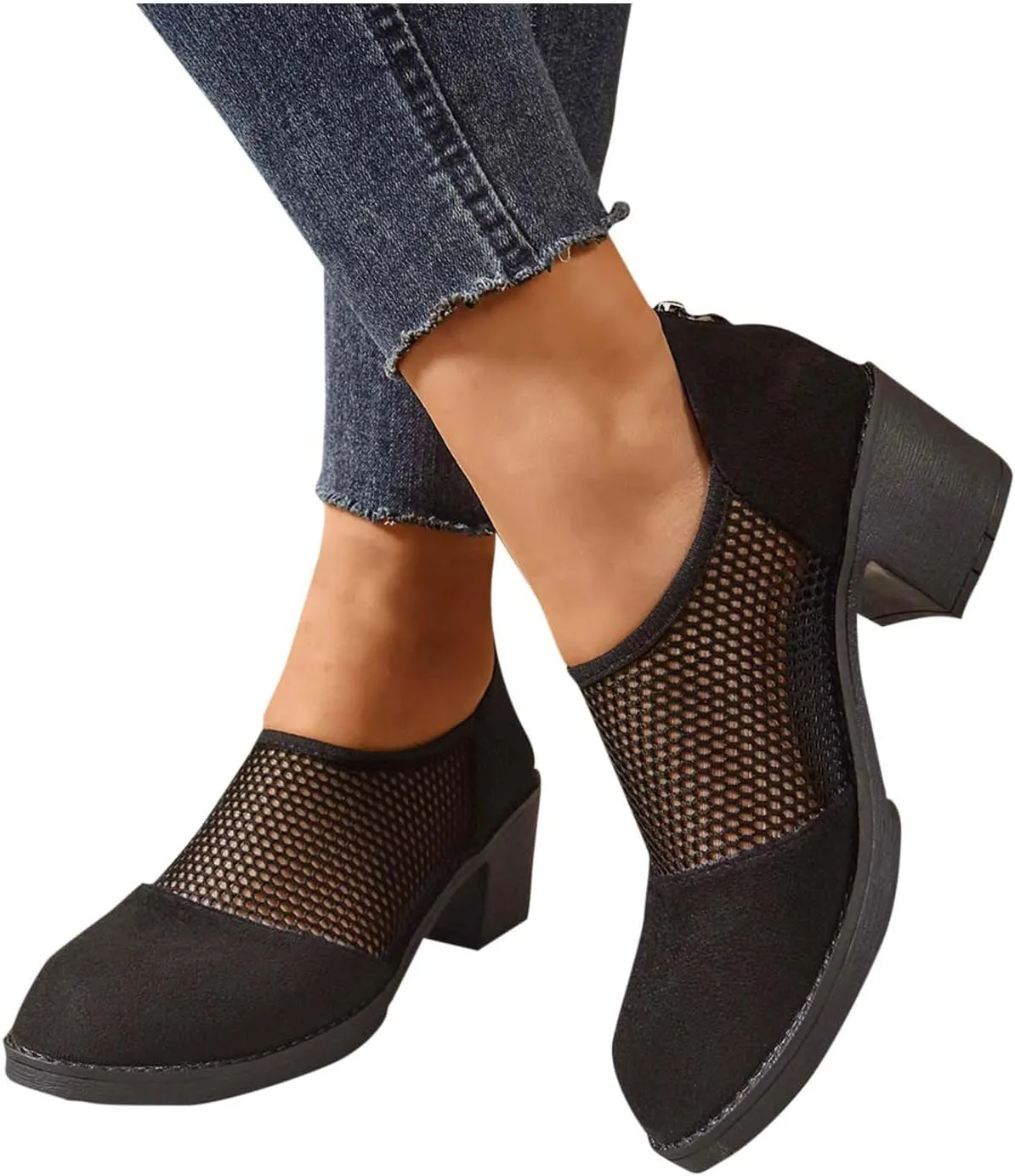 Womens Heeled Sandals Wide Width Hollow Out Closed Toe Shoes Fashion Wedge Platforms Comfortable Walking Breathable