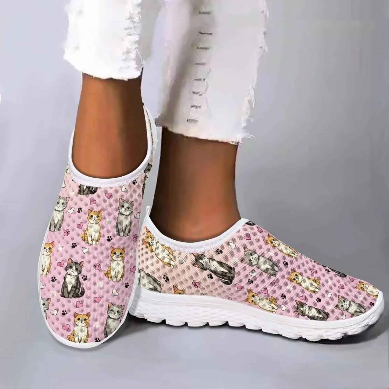Womens Mesh Sneakers Non Slip Running Tennis Shoes Women Lightweight Soft Sole Walking Shoes