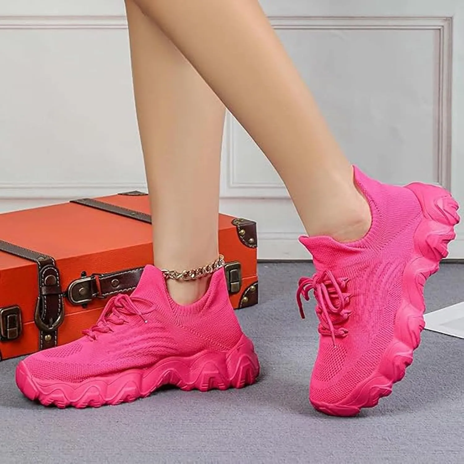 Womens Orthopedic Shoes Hands Free Slip on Walking Shoe Comfotable Casual Sneakers with Arch Support