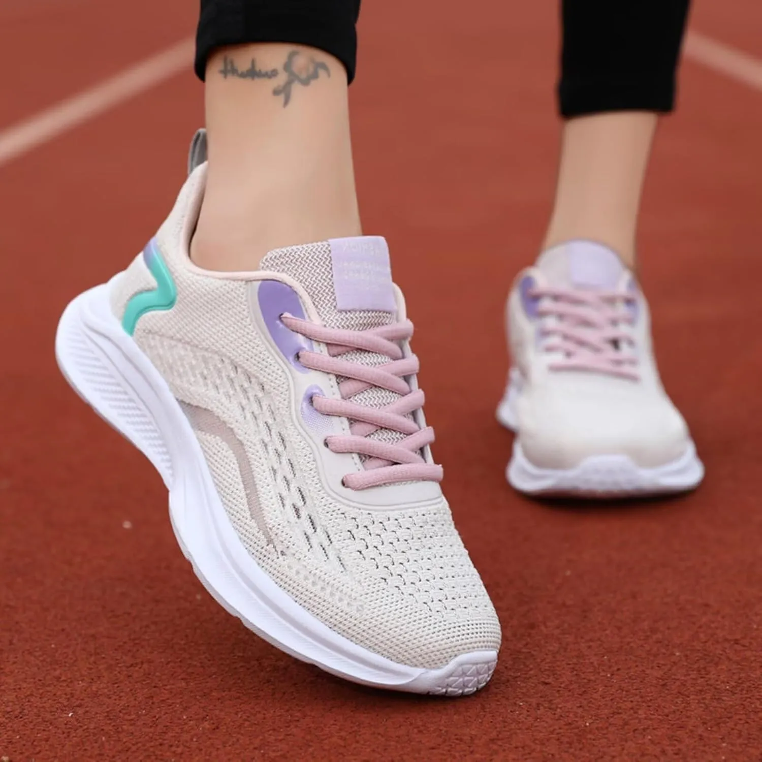 Women's Running Shoes Lightweight Resilient Flexible Sole Walking Shoes Sport Tennis Shoes for Women Gym Cushion Sneakers