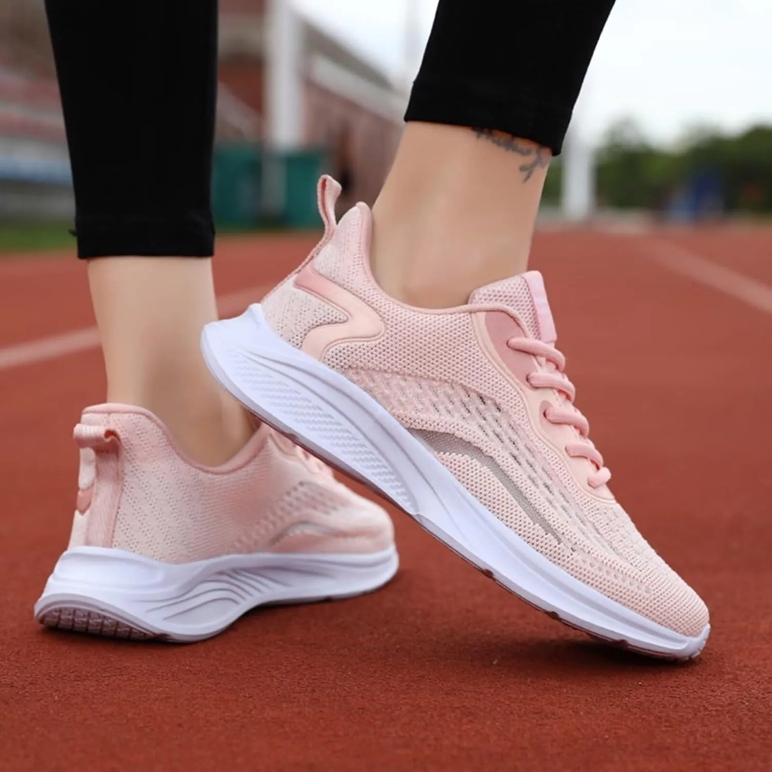 Women's Running Shoes Lightweight Resilient Flexible Sole Walking Shoes Sport Tennis Shoes for Women Gym Cushion Sneakers