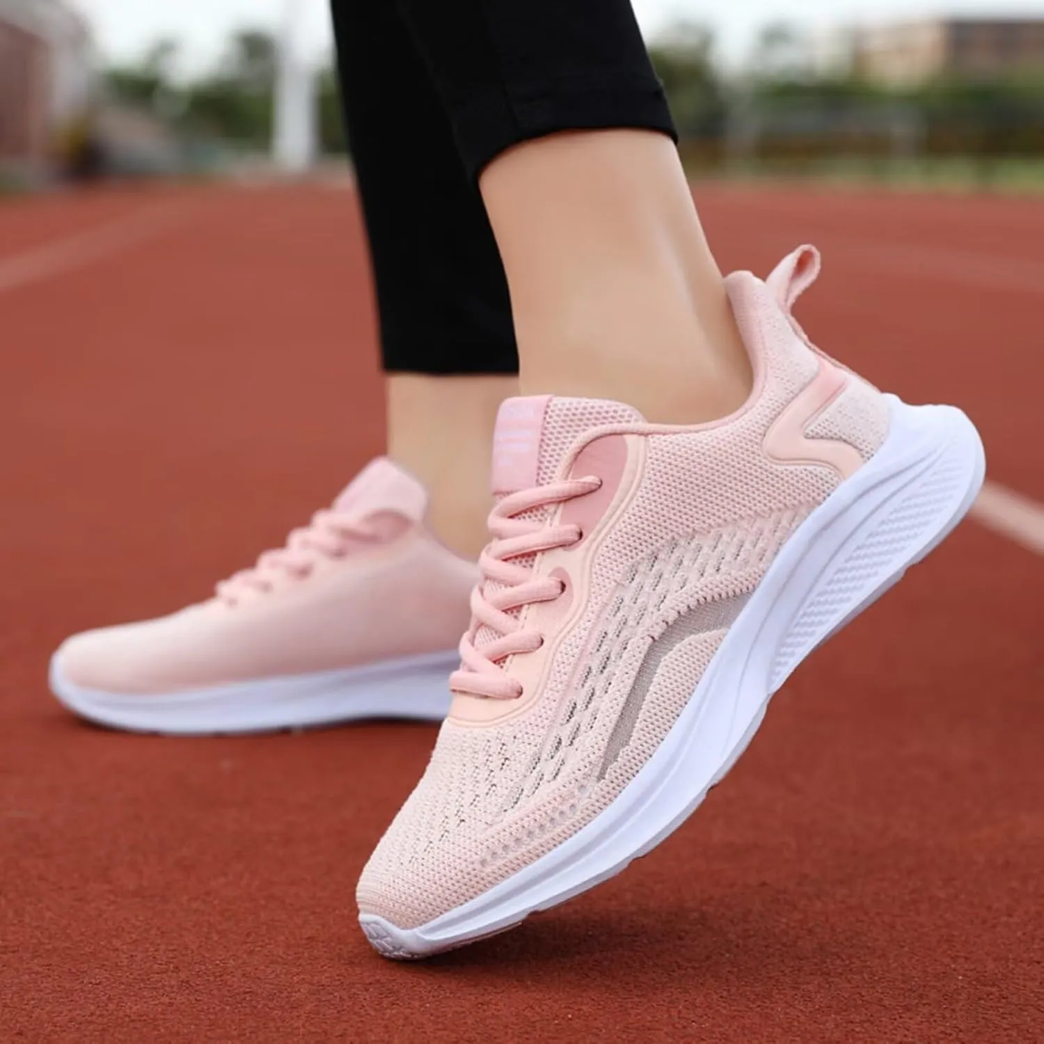 Women's Running Shoes Lightweight Resilient Flexible Sole Walking Shoes Sport Tennis Shoes for Women Gym Cushion Sneakers