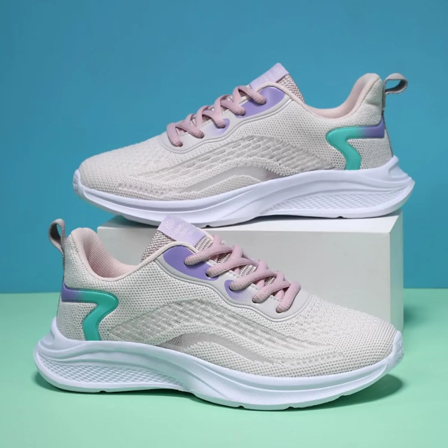 Women's Running Shoes Lightweight Resilient Flexible Sole Walking Shoes Sport Tennis Shoes for Women Gym Cushion Sneakers