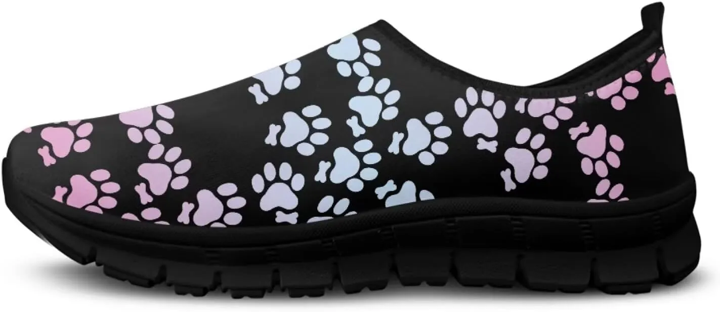 Women's Slip on Sneakers Casual Shoes Loafers Non Slip Breathable Comfortable Walking Sneakers Gifts for Women Girls Black Sole Size 5.5-11.5