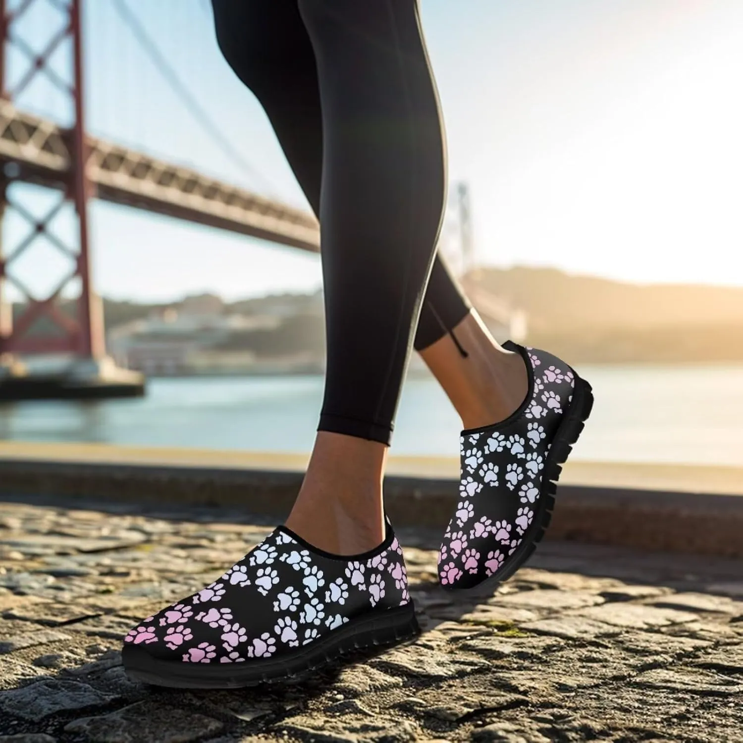 Women's Slip on Sneakers Casual Shoes Loafers Non Slip Breathable Comfortable Walking Sneakers Gifts for Women Girls Black Sole Size 5.5-11.5